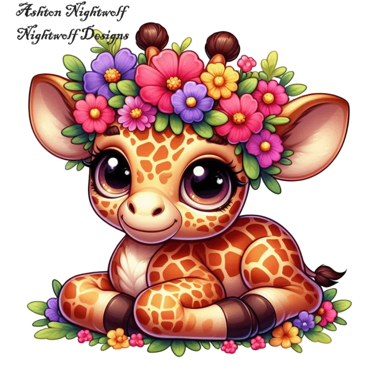 Spring Giraffe Clipart - nightwolfdesigns.click